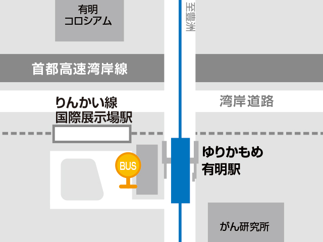 りんかい線「国際展示場駅」発着場所